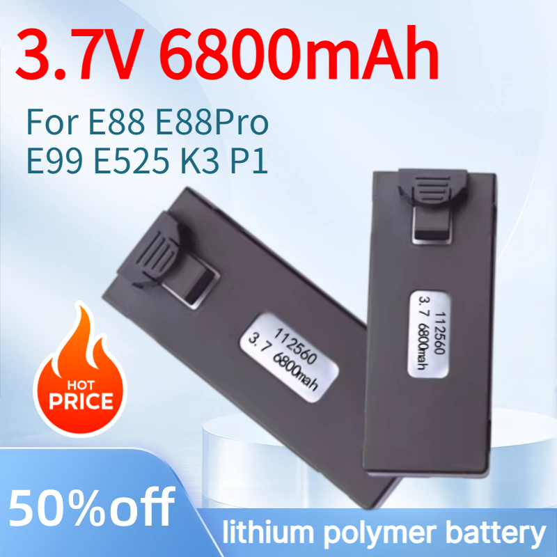 Drone E88 Rc Quadcopter - For E88 3.7V 6800mAh Lipo Rechargeable