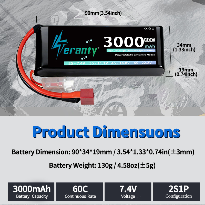 TERANTY 2S 3000mAh Lipo Batter - Drone Rc Leading ulasan dan harga