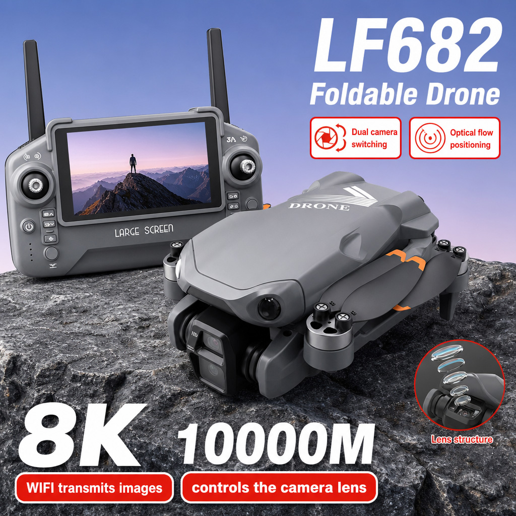 Aerial Photo LF682 Drone 8K HD - Drone Dji Rc Pro ulasan dan harga